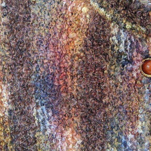 𝅺vintage mohair wool blend metallic button up jacket - Picture 6 of 12